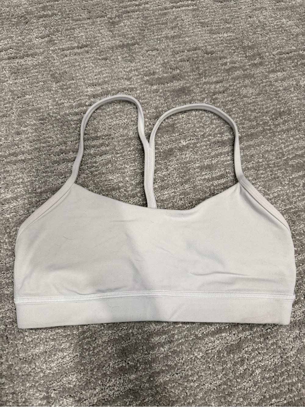 White Lululemon sports bra